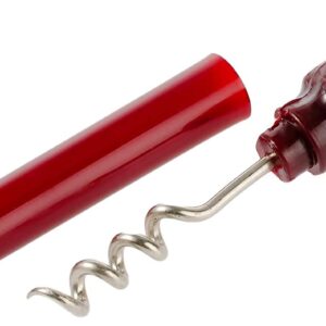 Portable Corkscrew Wine Opener - Pack of 24 - Travel Plastic Corkscrew with Metal Spiral - Basic Wine Glass Bottle Cork Opener