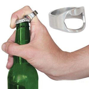 meideli creative beer opener ring,beer bottle opener,stainless steel bar beer tool portable finger ring bottle opener 1pcs