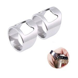 huasai bottle opener ring for men bar versatile stainless steel ring for party（bottle opener ring 6）