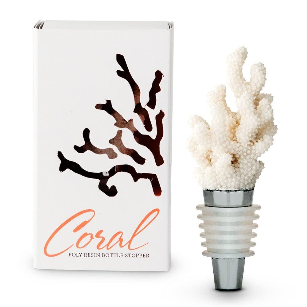 Weddingstar White Coral Wine Bottle Stopper Favor Gift Boxed