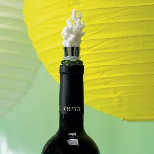 Weddingstar White Coral Wine Bottle Stopper Favor Gift Boxed