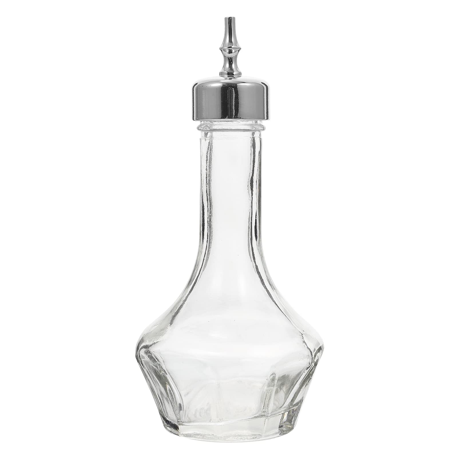 VOSAREA Glass Bitters Bottles Glass Cocktail Syrups Dropper Bottle Oil Dispenser Sprayer for Cocktail Bar Professional Bar Tool Bartende 50ml Silver Japanese Bitters Bottle