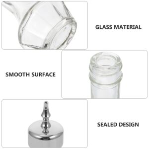 VOSAREA Glass Bitters Bottles Glass Cocktail Syrups Dropper Bottle Oil Dispenser Sprayer for Cocktail Bar Professional Bar Tool Bartende 50ml Silver Japanese Bitters Bottle