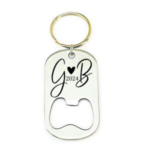 personalized anniversary husband gift drive safe bottle opener keychain gift idea for him bottle opener husband i need you here with me love-bottle