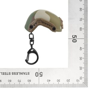 Tactical Fast Helmet Model Keychain Key Ring Mini Portable Bottle Opener Keychain Backpack Charm Military Fan Accessories Gift (Color : AC41-CP)