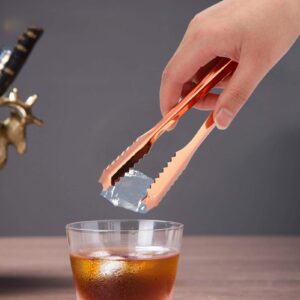 Ice Clip Food Clip for Grabbing Ice for Restaurant(Copper-plated ice clip)