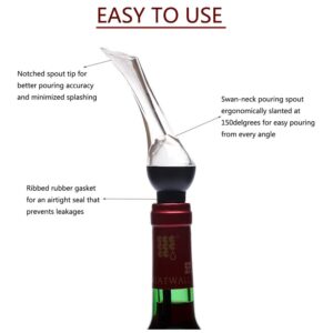 Wine Aerator Pourer Woodpecker Pourer Aerating Non Drip Spout Wine Accessory with Case