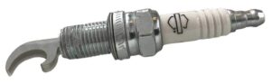 harley-davidson spark plug bottle opener, metal w/white enamel accents hdl-18583