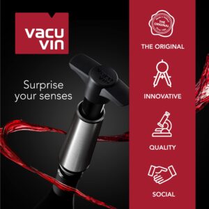 Vacu Vin Wine Saver, standard, Black with server