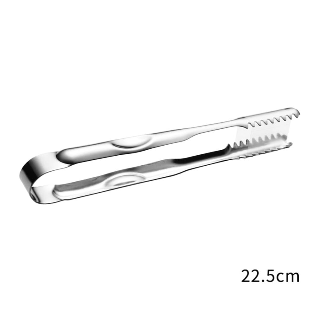 Cabilock 3 PCS Stainless Steel Ice Tongs with Teeth, 8 Inch Serving Tongs Apppetizer Tongs for Coffee Bar, Tea Party, Desserts Party, Sugar and Ice Bucket