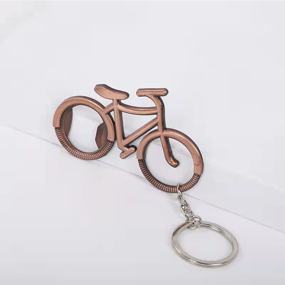 PLWJK Bicycle Bottle Opener, Keychain Beer Openers Valentine's Day Gifts for Men and Wemen (Metal)