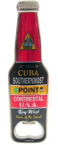 southernmost point bottle opener magnet key west florida souvenir magnetic metal beach bar accessory, 4 inch