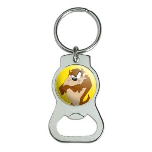 graphics & more looney tunes taz keychain with bottle cap opener