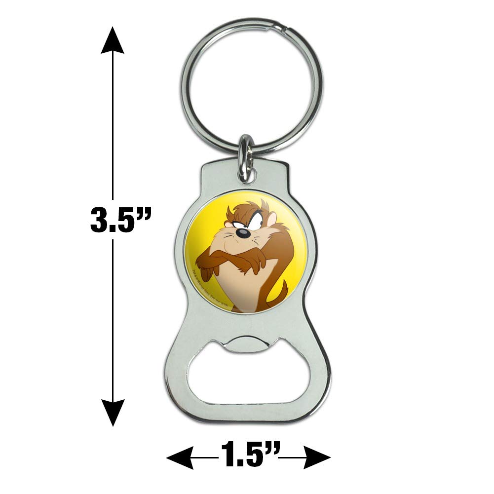 GRAPHICS & MORE Looney Tunes Taz Keychain with Bottle Cap Opener