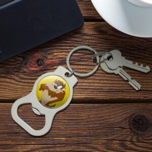 GRAPHICS & MORE Looney Tunes Taz Keychain with Bottle Cap Opener