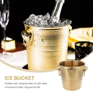 GALPADA Wine Bucket 1pc Ice Bucket Ice Cream Bucket Iced Stainless Steel Ice Cube Bucket