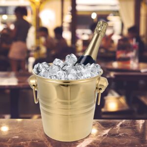 GALPADA Wine Bucket 1pc Ice Bucket Ice Cream Bucket Iced Stainless Steel Ice Cube Bucket