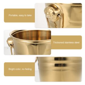 GALPADA Wine Bucket 1pc Ice Bucket Ice Cream Bucket Iced Stainless Steel Ice Cube Bucket