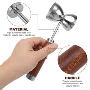 Double Jigger Stainless Steel Cocktail Bartending Tool Bar Measuring Jigger Ounce Cup with Handle Home Office Barware