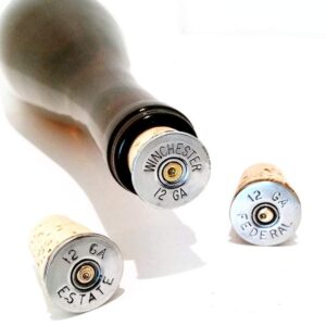 Bottle Stopper Corks Silver tone Bullet Shotgun Shells Party Barware Household Gift