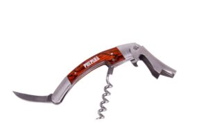prepara wood and stainless steel waiter's corkscrew, 1 x 0.6 x 4.25 inches