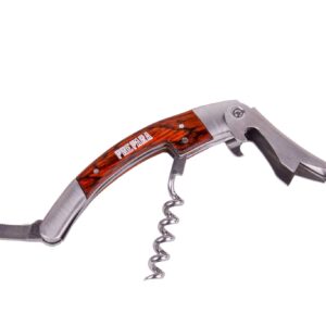 Prepara Wood and Stainless Steel Waiter's Corkscrew, 1 x 0.6 x 4.25 inches