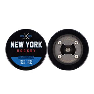 The PuckOpener - Hockey Puck Bottle Opener - New York Manhattan Champs