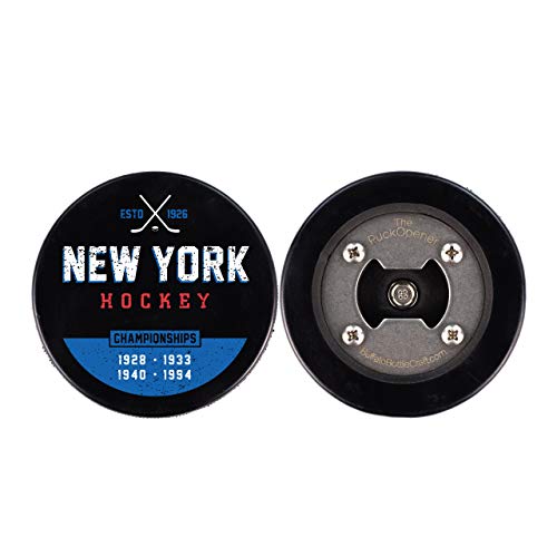 The PuckOpener - Hockey Puck Bottle Opener - New York Manhattan Champs