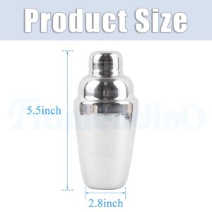 Framendino, 8 OZ Cocktail Shaker Martini Shakers Mixed Shaker Set Stainless Steel Drink Shaker Small Bar Shaker Tools Professional