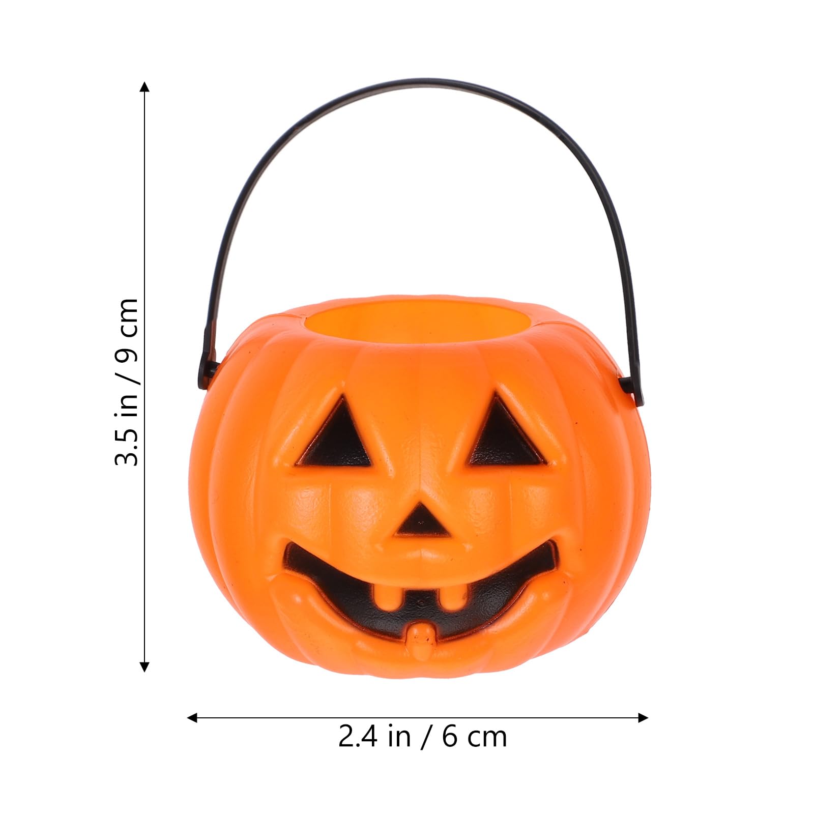 TOYANDONA 8 Pieces Halloween Candy Buckets Trick or Treat Pumpkin Bucket Halloween Party Favors Pumpkin Pails with Handle