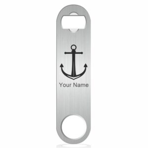 bottle opener, boat anchor, personalized engraving included (stainless steel)