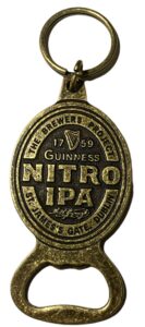 guinness nitro ipa 1759 | the brewers project | metal bottle opener keychain | 3.5" long