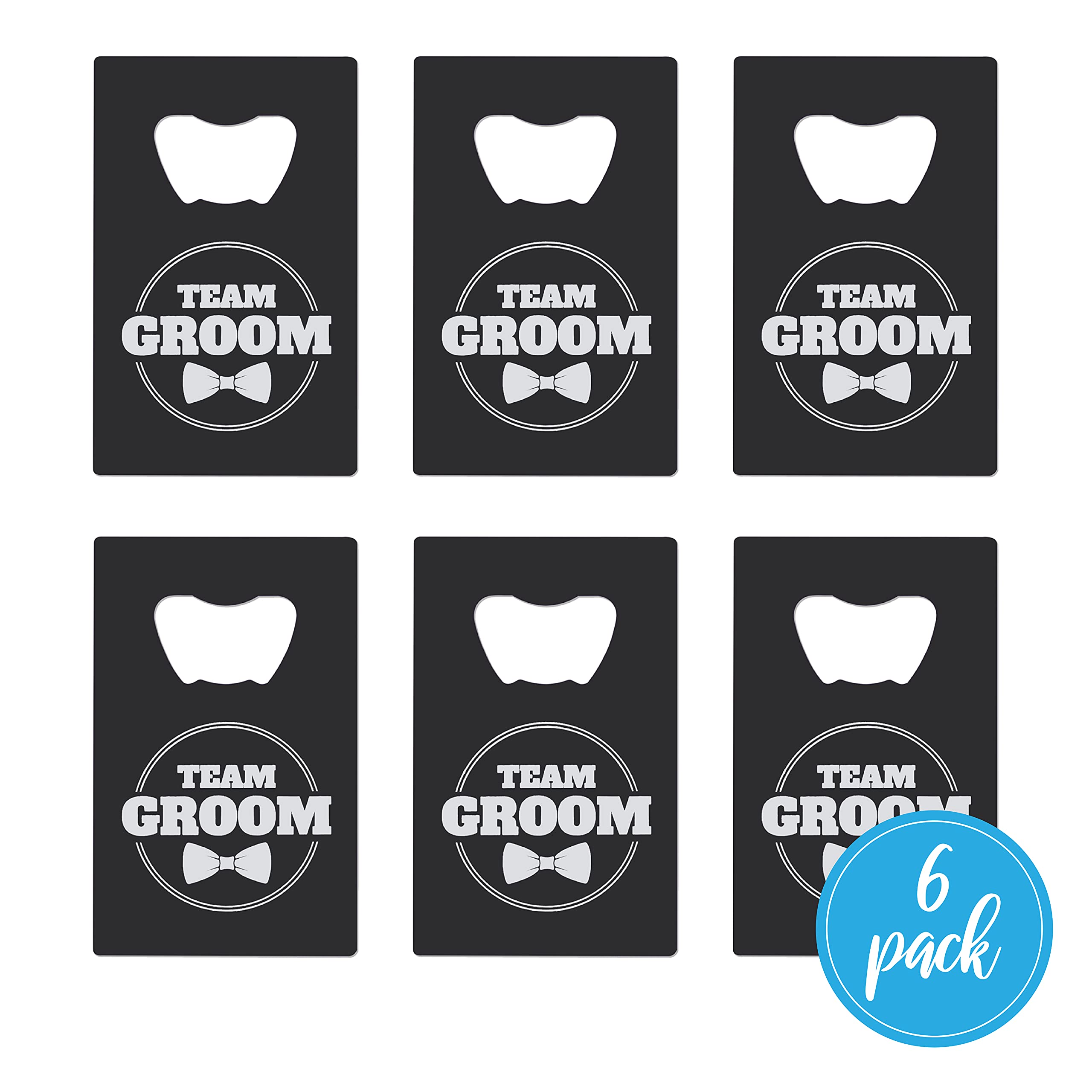 Groomsmen Bottle Openers (6 pack) Groomsman Gifts I Team Groom Gifts