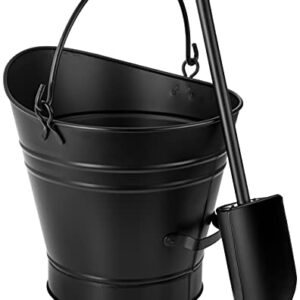 Minuteman International Scoop Coal Hod Pellet Bucket, Black