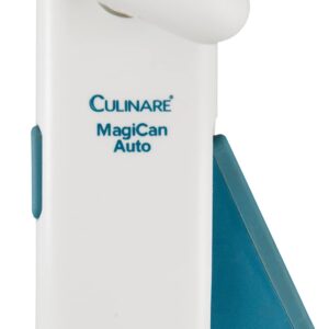 Culinare C10011 MagiCan Auto 2 Can Opener - Manual opener with a patented cutting system and a strong clamp mechanism for single-hand use, in white, 20 x 5 x 15 cm