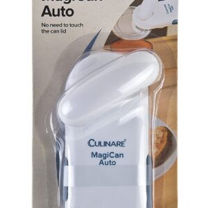 Culinare C10011 MagiCan Auto 2 Can Opener - Manual opener with a patented cutting system and a strong clamp mechanism for single-hand use, in white, 20 x 5 x 15 cm
