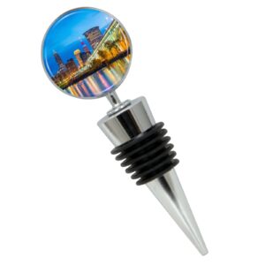 cleveland ohio wine bottle stopper in gift box, perfect for house warming gift