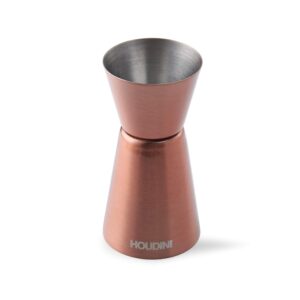 houdini double jigger bar accessories, 3.5 inches, copper