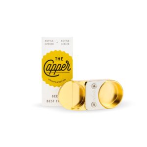 W&P Capper Bottle Opener | Gold | Stainless Steel, Bar Tools, Multi-Functional, Compact, Dishwasher Safe