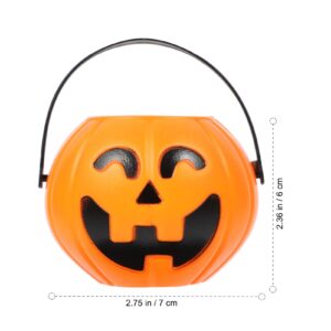 NUOBESTY Mini Pumpkin Buckets 20Pcs, Pumpkin Bucket Halloween Orange Pumpkin Pail Decoration Sweet Holder Pumpkin Basket Halloween Decoration - 2.36 x 2.75 inches