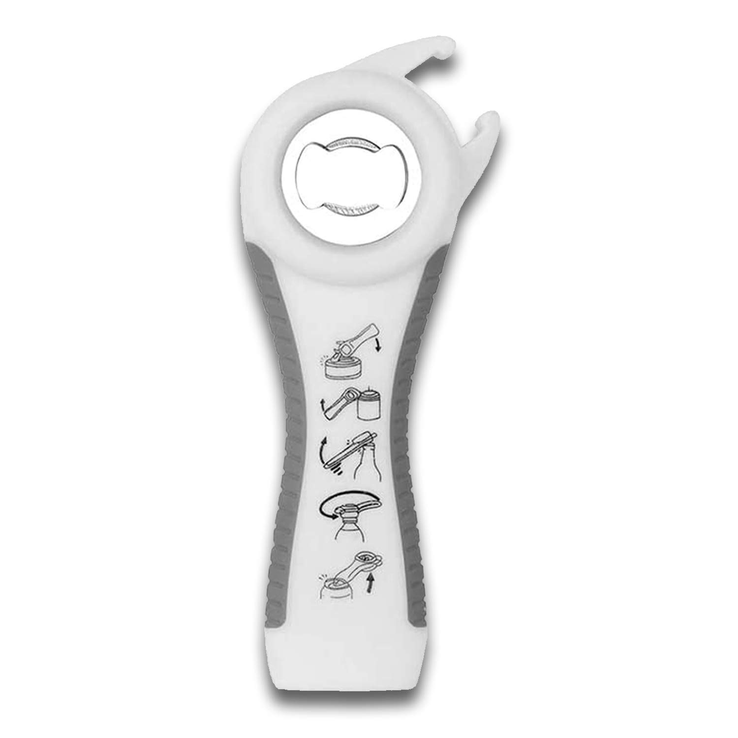 Bottle Opener - 5 in 1 Multi Function Can Opener - Arthritis Jar Openers Get Lids Off Easily for Kids Kitchen Gift