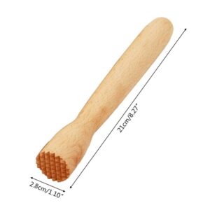 Nanli Wooden Cocktail Muddler 12 Inch Spiral Mixing Spoon Stainless Steel Shaker Spiral Spoon for Home Making Drinks Juice Cocktails