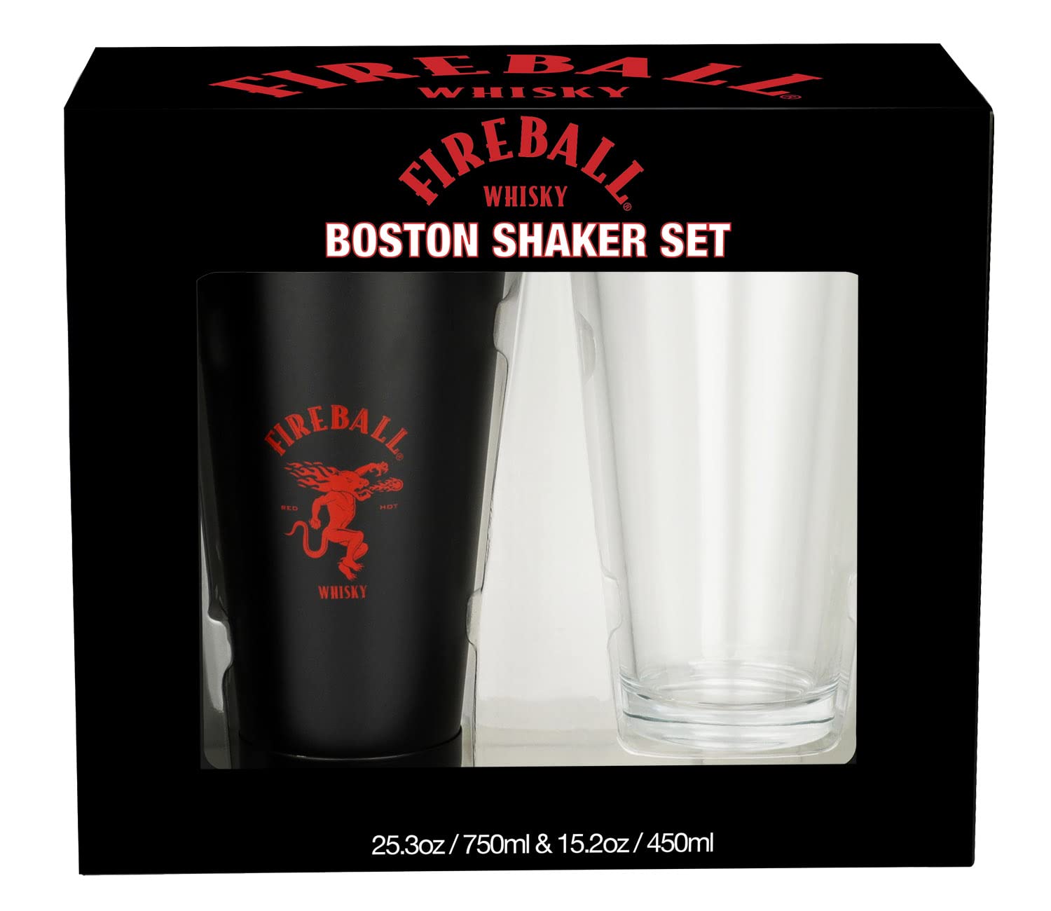 Fireball 2 Piece Boston Shaker Set, LARGE