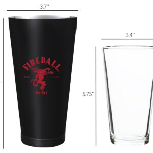 Fireball 2 Piece Boston Shaker Set, LARGE