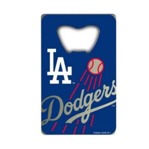 fanmats 62535 los angeles dodgers credit card style bottle opener - 2” x 3.25