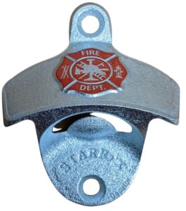 fireman's cross shield zinc aluminum starr 'x' stationary bottle opener