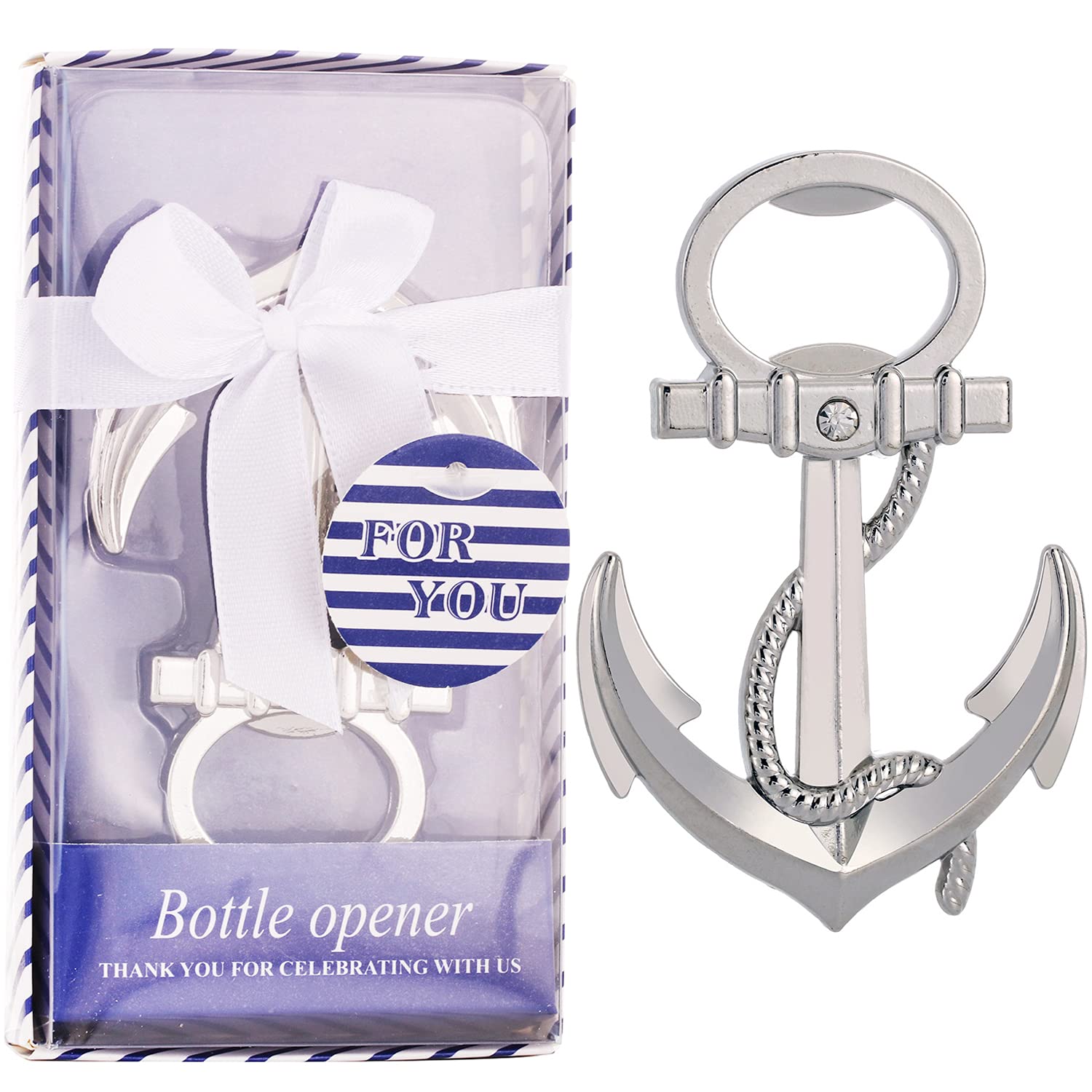 24 PCS Anchor Bottle Opener Wedding Favor Party Favor for Guests，Nautical Theme Anchor Bottle Openers for Wedding,Baby Shower,Bridal Shower or Birthday Party/Decorations/Gifts/Favors/Souvenirs