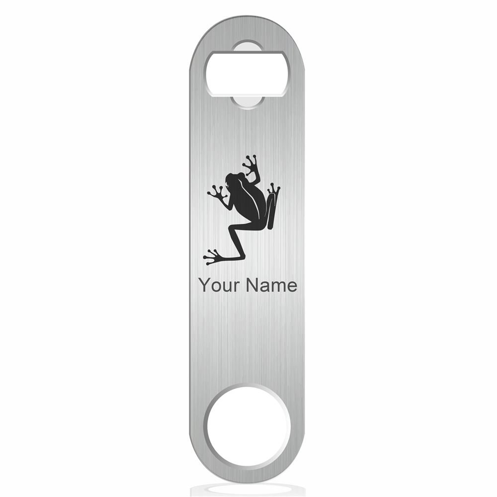 Bottle Opener, Tree Frog, Personalized Engraving Included (Stainless Steel)