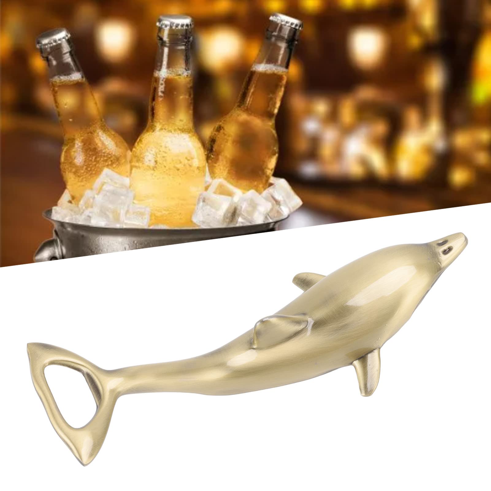 Bottle Opener Dolphin Shape Saving Cute Appearance Metal Beer Opener for Household Parties Restaurants Dolphins Bottle Opener Effort Beer Corkscrew Soda Bottle Opener