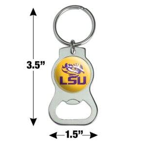 GRAPHICS & MORE LSU Tiger Eye on Yellow Keychain with Bottle Cap Opener